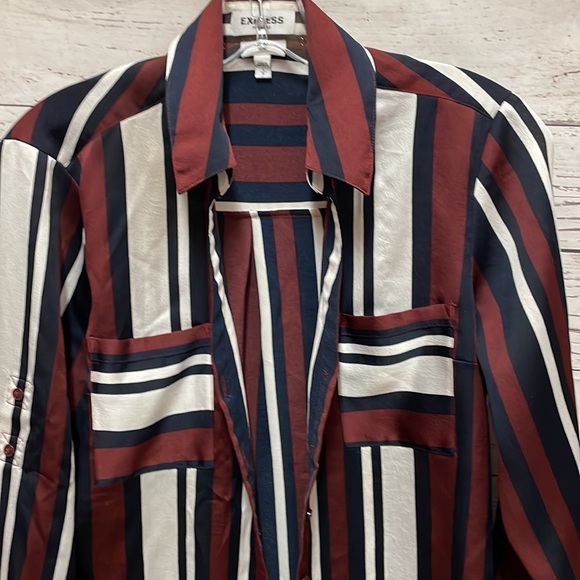Express Portofino Stripe Blouse Slim - Picture 2 of 8